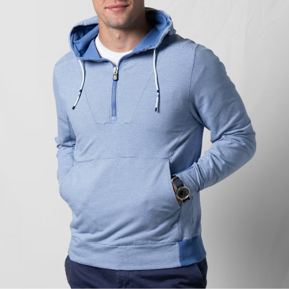 Men's Large Blue 1/2 Zip Proctor Hoodie by BDraddy